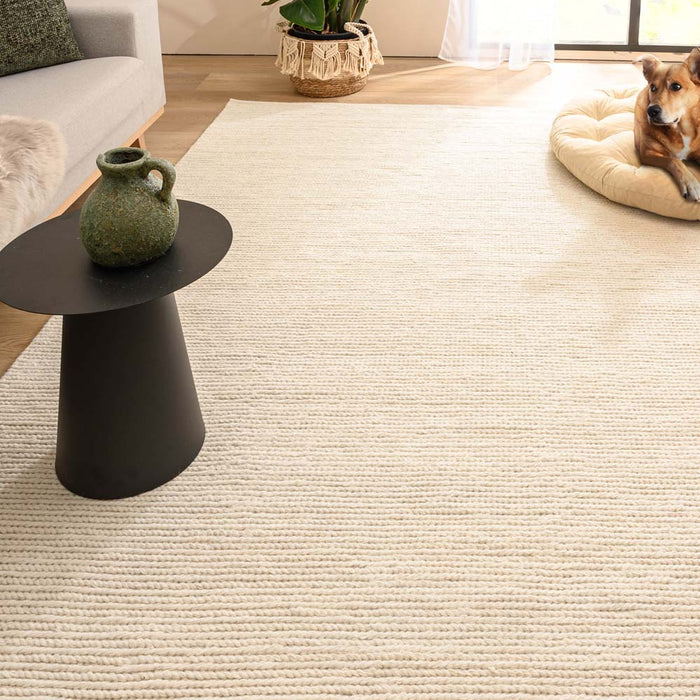 Nordic Weavers Wollen vloerkleed - Narvik wit - 200x300 cm