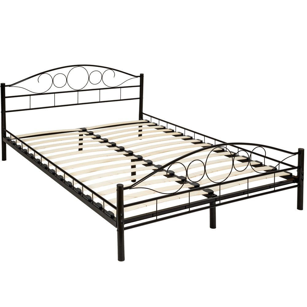 tectake Slaapkamerbed metalen bed „Art“ met lattenbodem
