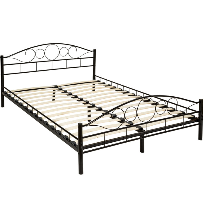tectake Slaapkamerbed metalen bed „Art“ met lattenbodem