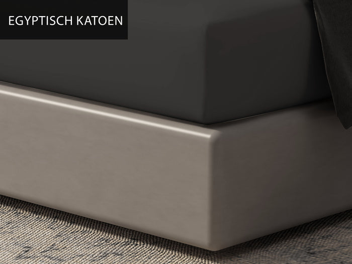 Luxe hoeslaken Egyptisch Katoen - 180x200 - antraciet