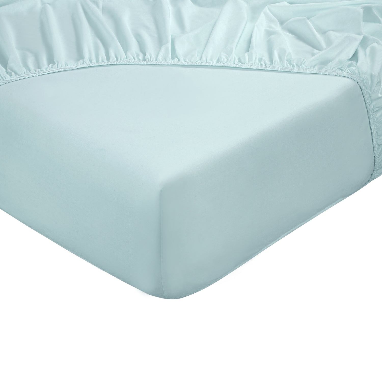 Hoeslaken - 100% natuurlijk katoen - 180x200 - licht aqua