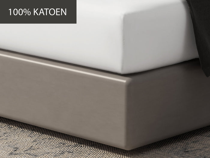 Hoeslaken - 100% natuurlijk katoen - 140x200 - wit