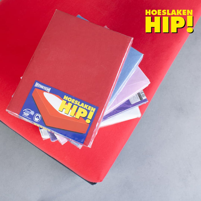 Hoeslaken Hip Jersey katoenen Wit Hoeslaken 200x200|220cm