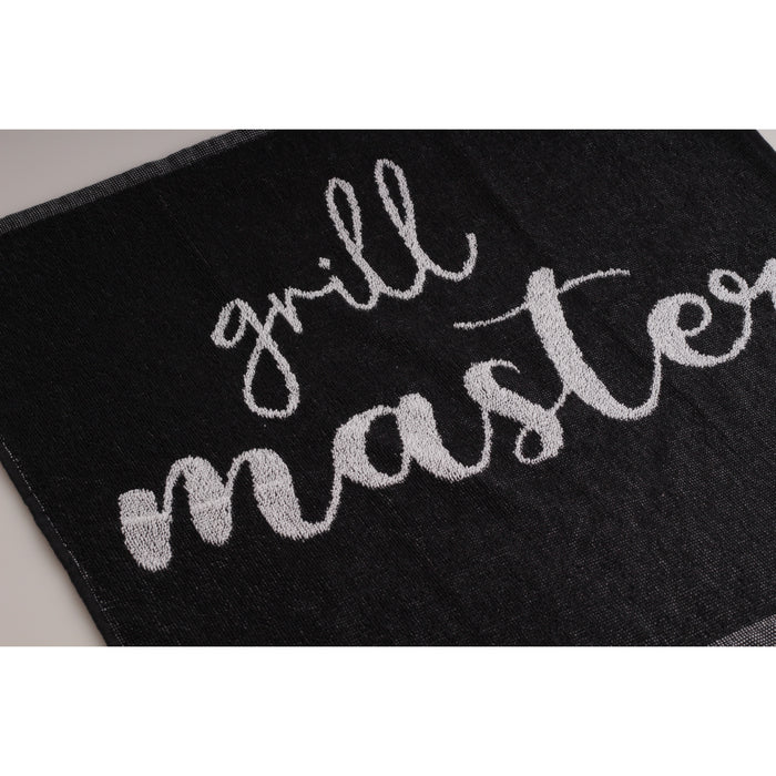 Luxe keukendoeken -  6 stuks - 50x50 - grill master - zwart