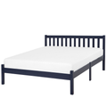 Beliani-FLORAC -Tweepersoonsbed-Marineblauw-140 x 200 cm-Dennenhout