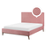 Beliani BAYONNE Bed Roze 140x200
