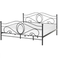 Beliani - LYRA - Tweepersoonsbed - Zwart - 180 x 200 cm - Metaal