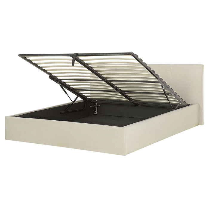 Beliani - ORBEY - Tweepersoonsbed - Beige - 160 x 200 cm - Polyester