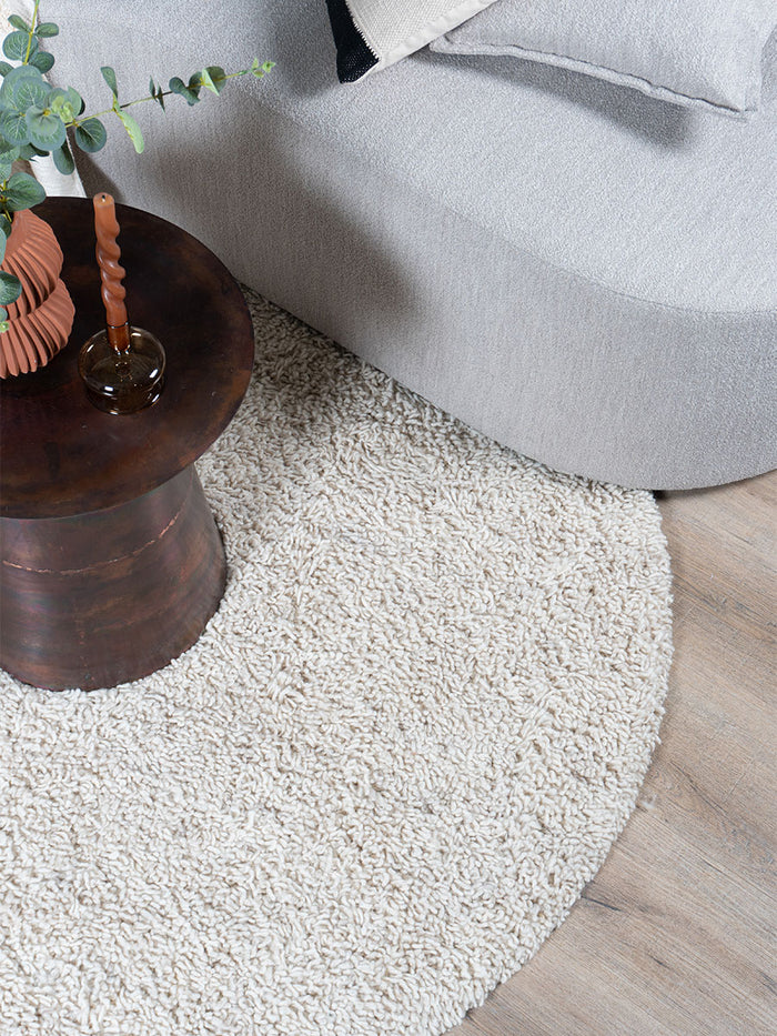 Veer Carpets - Vloerkleed Berbero Pelosa Creme 815 - ø160 cm