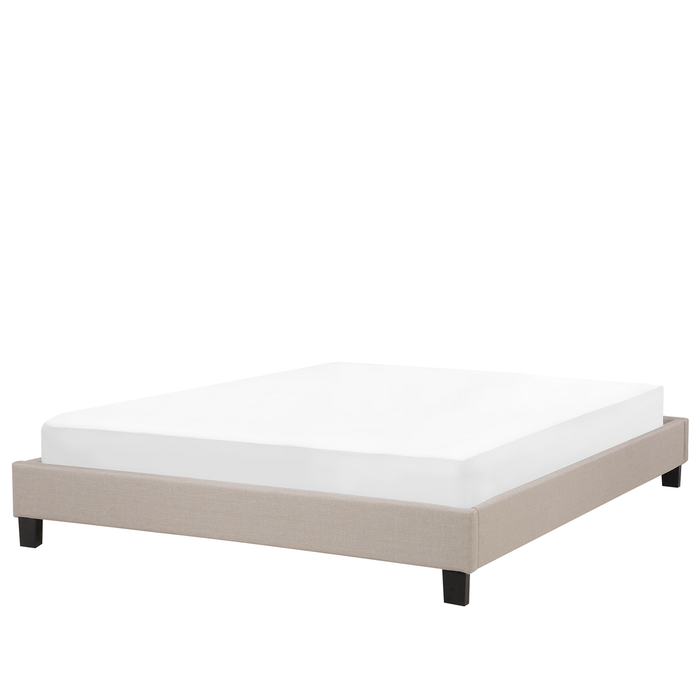 Beliani - ROANNE - Tweepersoonsbed - Beige - 160 x 200 cm - Polyester