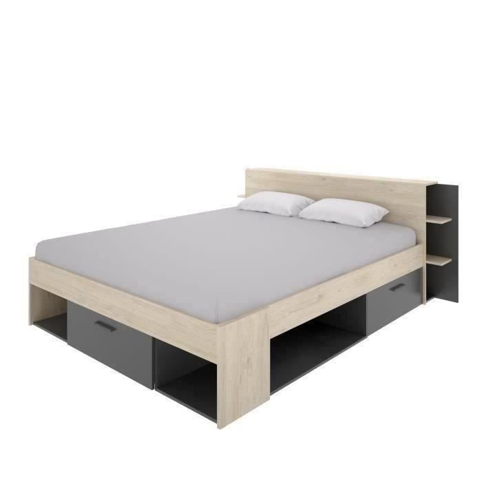 Cstore Volwassen bed 160x200cm - 3 lades + Hoofdeinde met opbergruimte