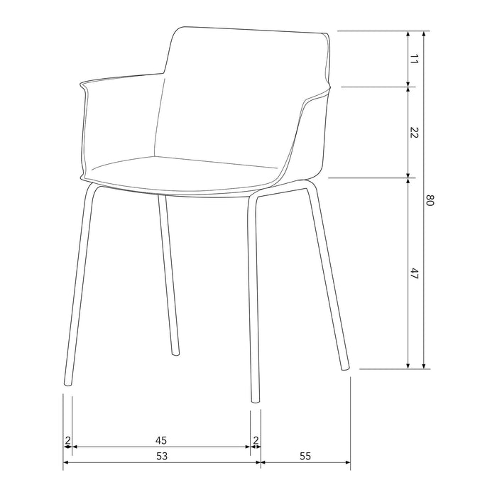 Woood Foppe Stoel Outdoor -  Mist