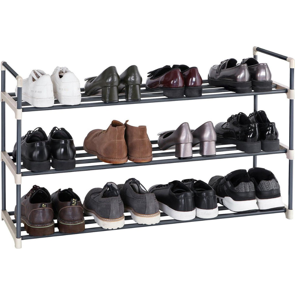 Schoenenrek - stapelbaar - 92x54x30 cm - grijs