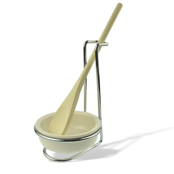 OTIX Lepelhouder Aanrecht met Schaaltje Keramiek RVS Hout