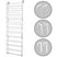 O'DADDY® Hangend schoenenrek - Opdek en stompe deur - 20x51x182cm wit