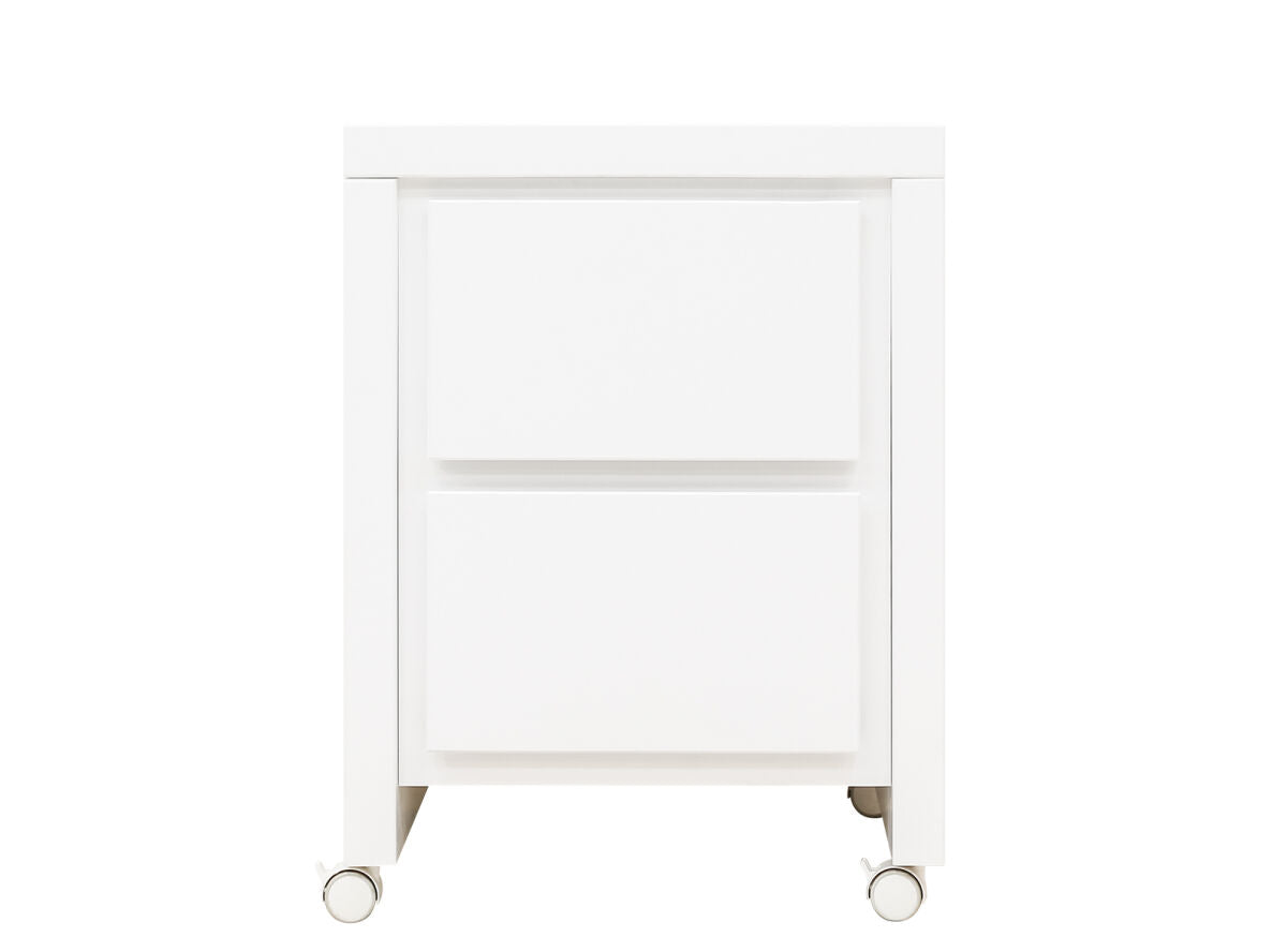 Bopita Camille nachtkastje | Ladeblok incl. 4 wielen - Wit