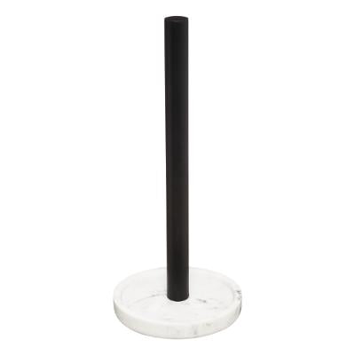 CASA DI ELTURO Keukenrolhouder Marble Wit|Zwart