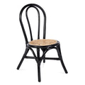 KidsDepot Stoeltje rotan - zwart - wit