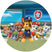 Sanders & Sanders zelfklevende behangcirkel PAW patrol blauw, groen en