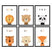 Happy Walls - Babykamer Posters - Set van 6 Dieren