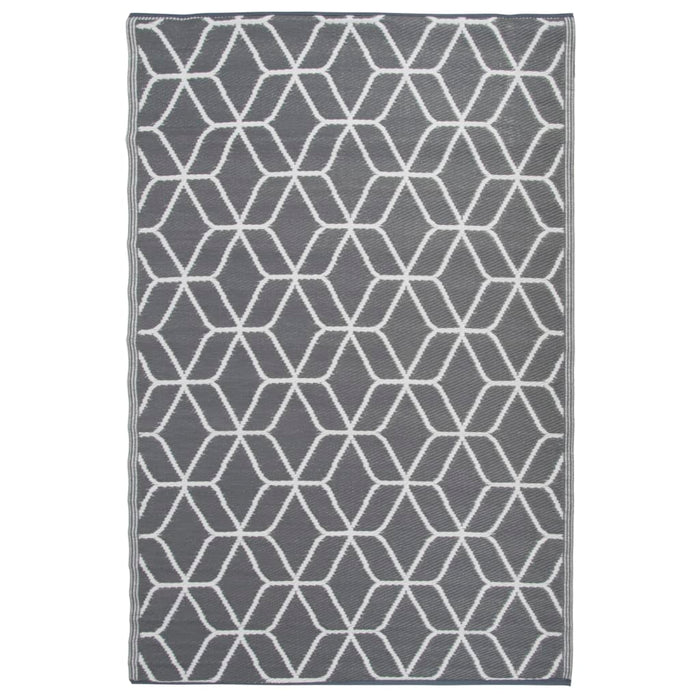 Esschert Design Buitenkleed 180x121 cm grijs en wit OC25