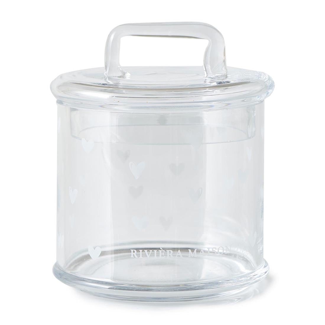 Rivièra Maison - Elegante opslagpot van transparant glas met een hoogte van 12 cm