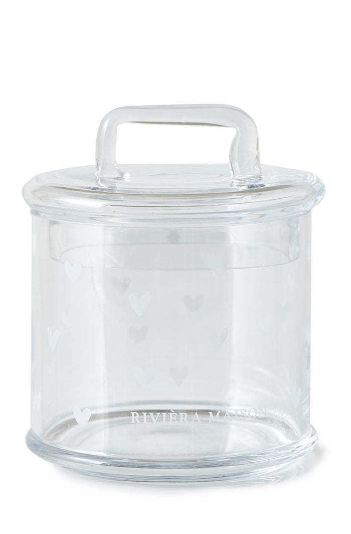 Rivièra Maison - Elegante opslagpot van transparant glas met een hoogte van 12 cm