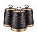 Tower Empire Retro Opbergblikken Set van 3 Zwart