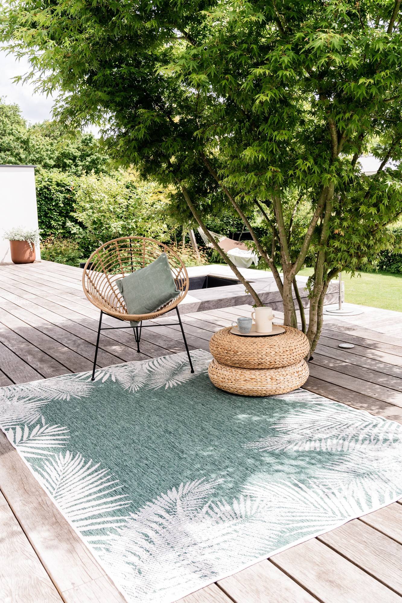 Eva Interior Buitenkleed Groen Leaf 280 x 380 cm