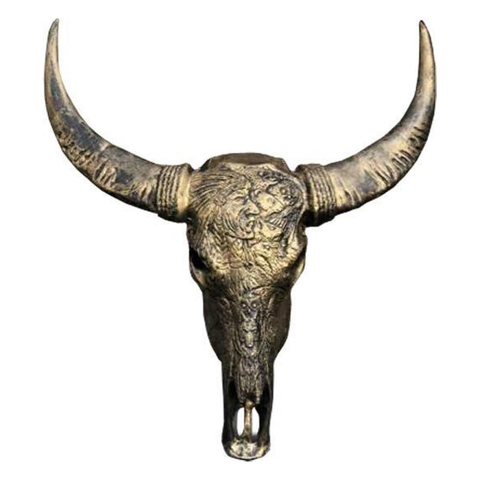 Skull Decoratie Skull Buffel Schedel - Buffelschedel - Brons - Goud