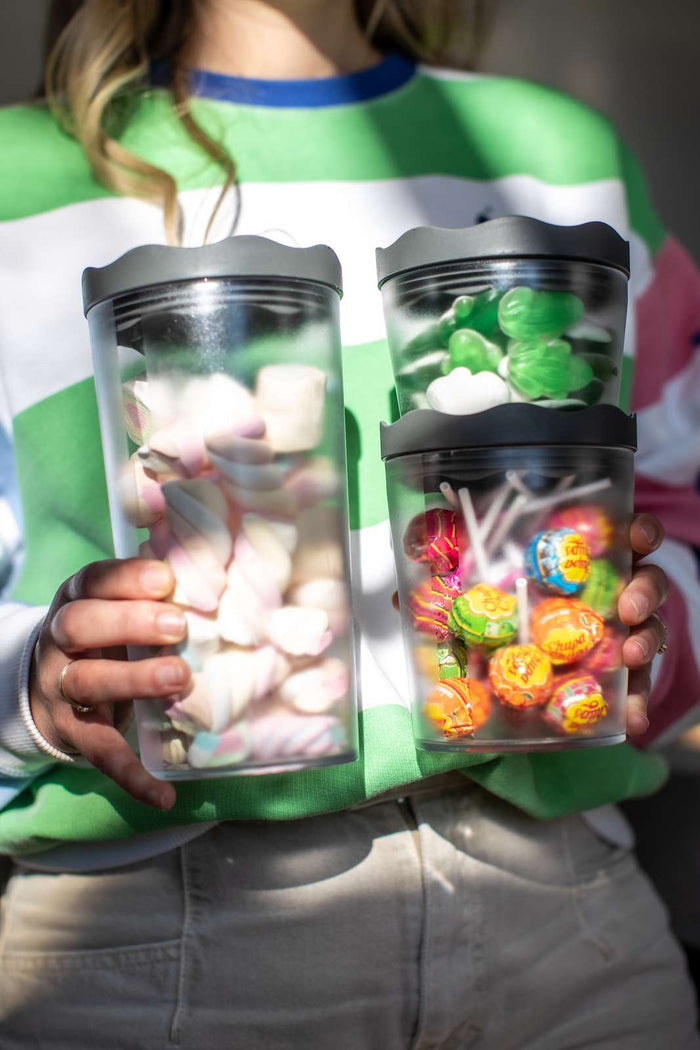 Oslo Voorraadpotten, Set van 3 Stuks, As Grijs - Koziol | Prince