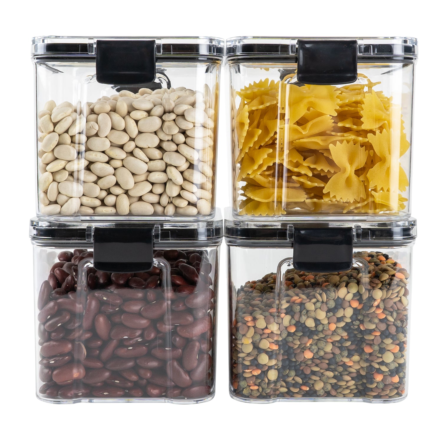 Krumble Voorraadpot plastic 700 ml - Set van 4