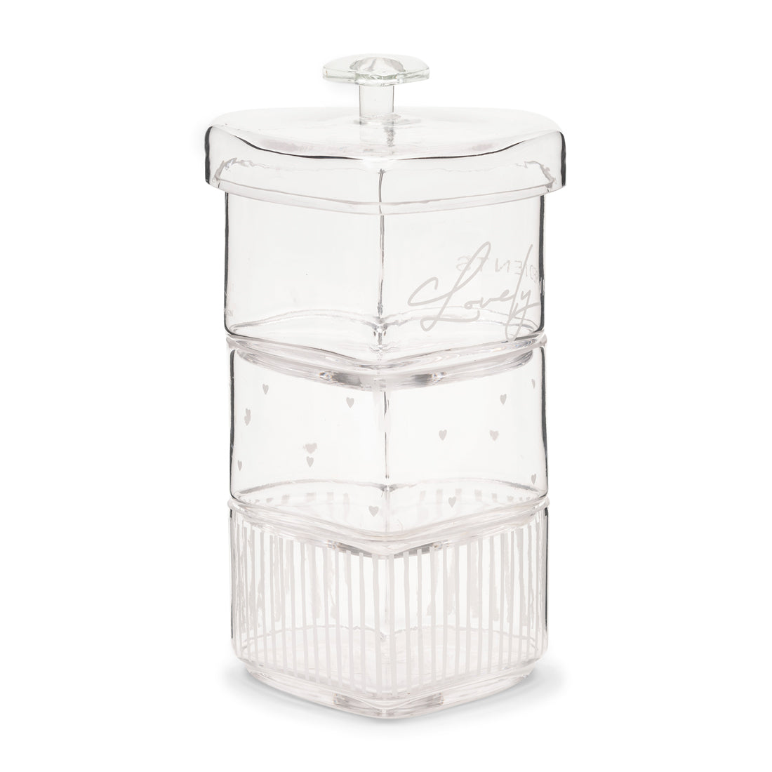 Riviera Maison Lovely Ingredients Triple Jar -  14.5x15.5x23.5 cm