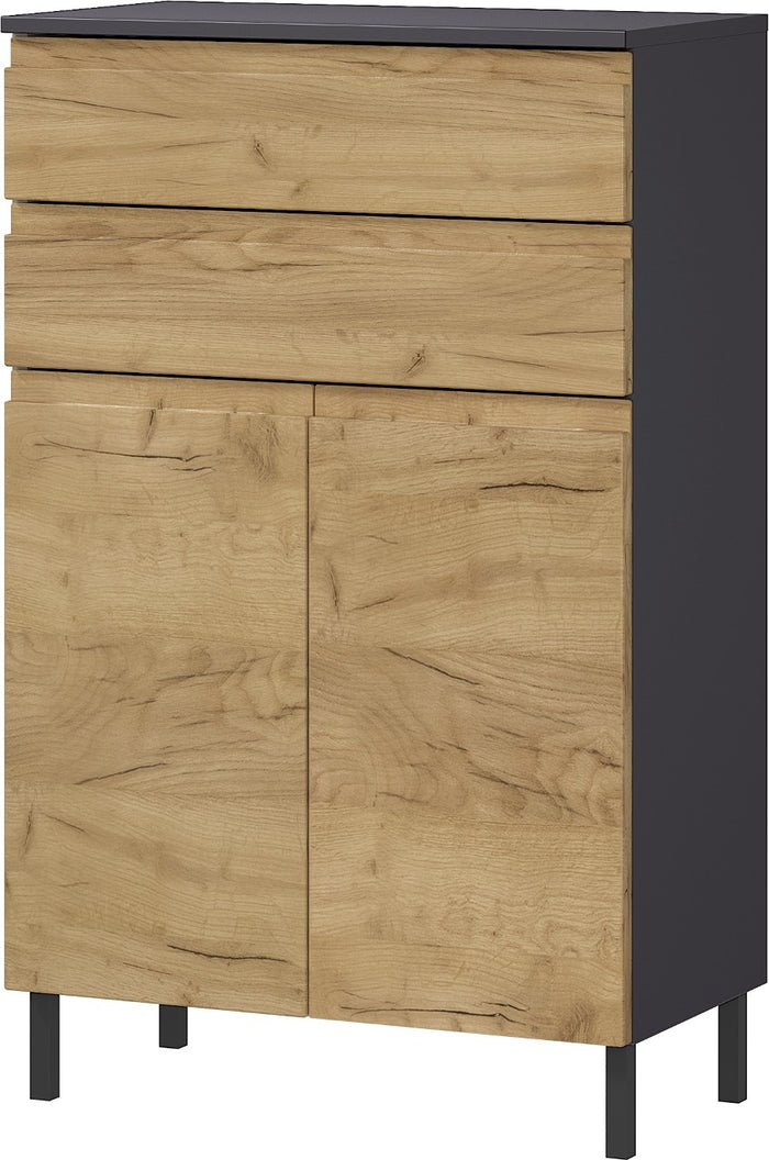 Germania Salinas Badkamerkast Laag Grafiet | Eiken