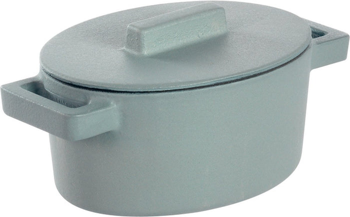 Braadpan Blauw 13 cm x 10 cm incl deksel - Sambonet