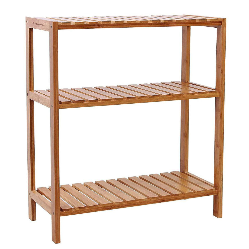 Badkamerrek - 3 legplanken - 60x66x26 cm - bamboe