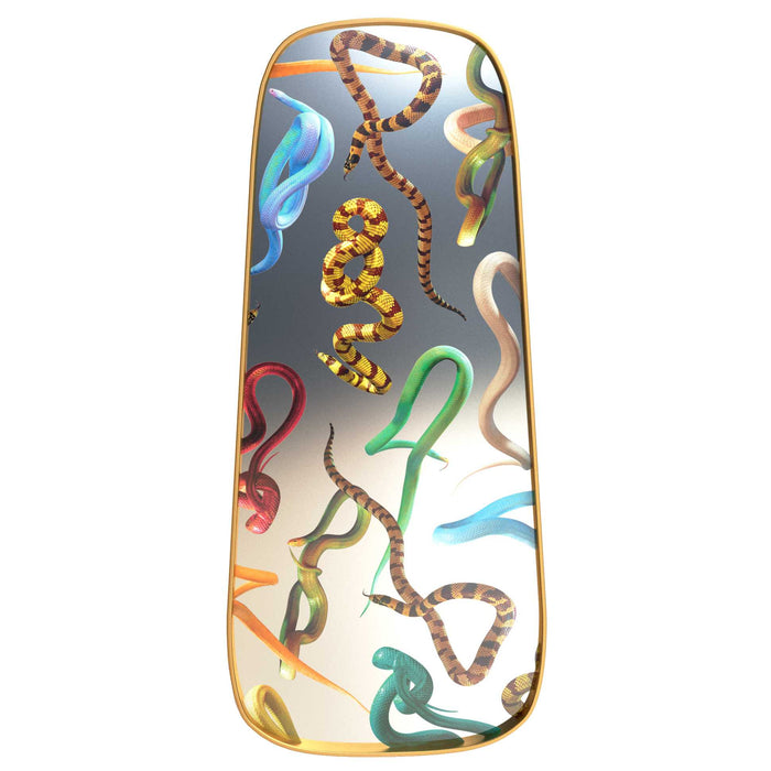 Mirror Gold frame spiegel 62x140 Snakes