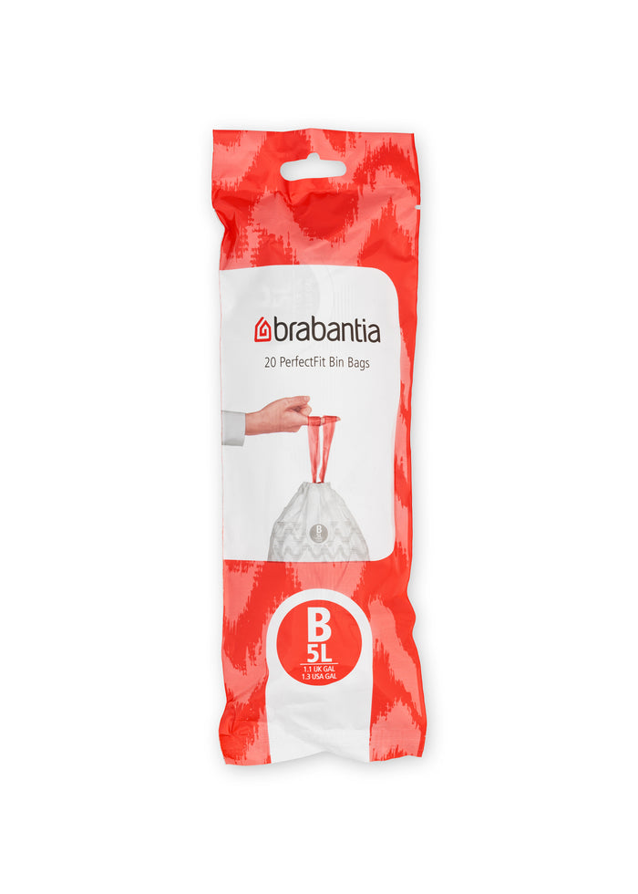 Brabantia Type B PerfectFit Afvalzak 5 Liter - 20 zakken