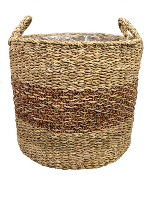 Ter Steege Plantenmand voor Binnen Zeegras Beige-Bruin D 41 cm H 36 cm