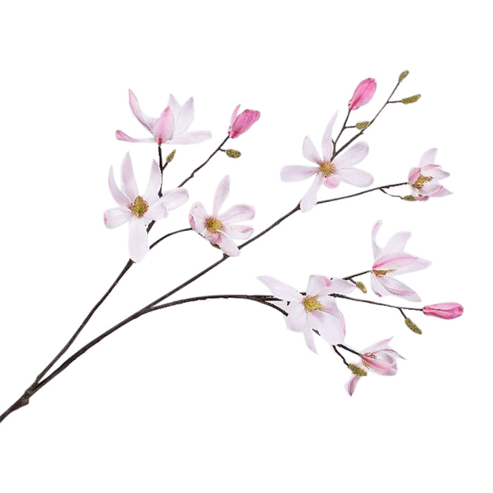 Silk-ka Zijden Bloem-Kunst Bloem Magnoliatak Roze Lengte 101 cm