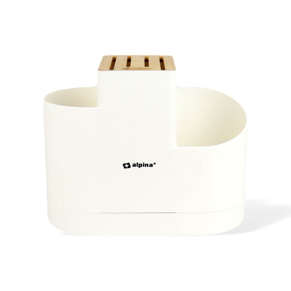 Alpina Keukengerei Houder Organizer Wit 500 g Lepelpot met Messenho...