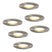 Hofronic 6x Bari - LED Inbouwspots Badkamer IP65 Zilver