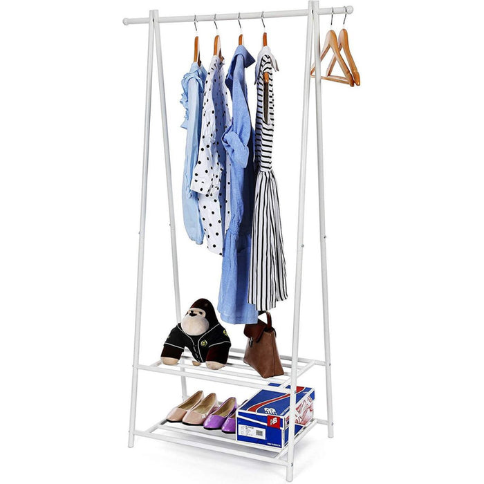 Kledingrek - metaal - wit