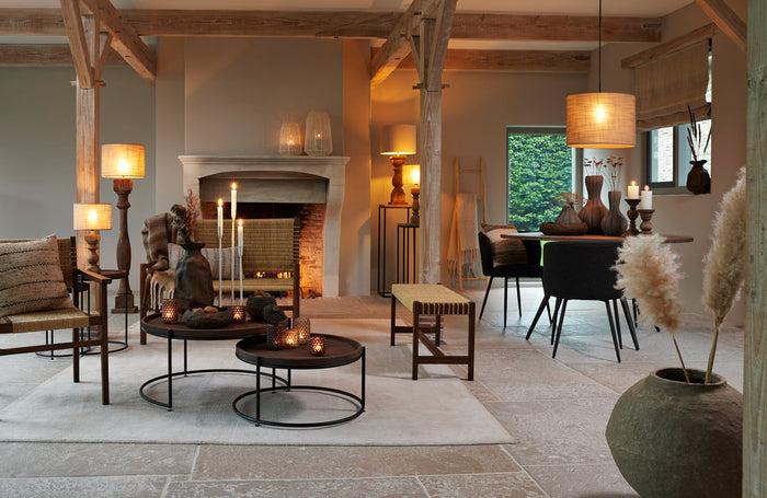 Light & Living - Lampenkap CADEN - Ø50x38cm - Bruin