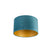QAZQA Velours lampenkap blauw 35|35|20 met gouden binnenkant