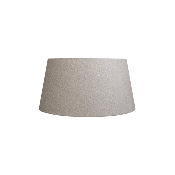 QAZQA Linnen lampenkap grijs rond schuin 50|40|26