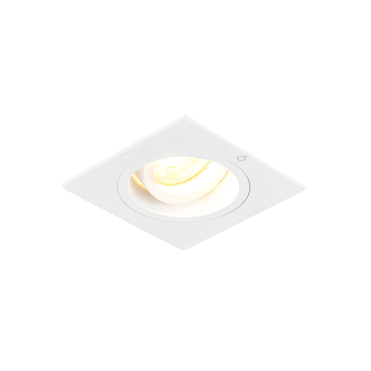 QAZQA Inbouwspot vierkant wit draai- en kantelbaar - Chuck