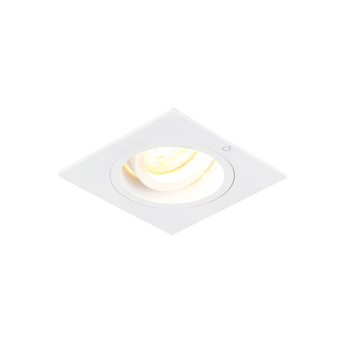 QAZQA Inbouwspot vierkant wit draai- en kantelbaar - Chuck