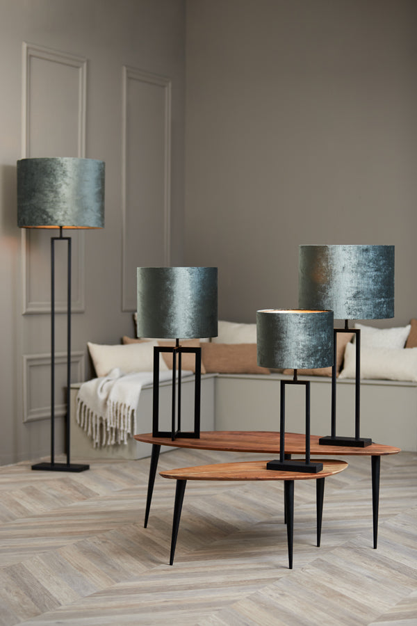 Light & Living Cilinder Lampenkap Gemstone - Antraciet - Ø30x21cm