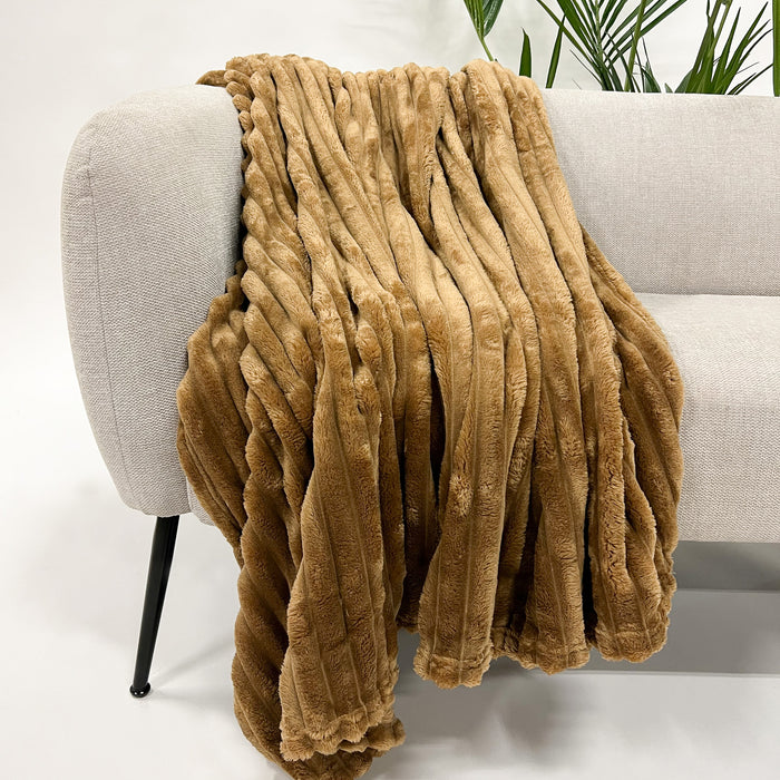 Dutch Decor plaid RICKY - 150x200 cm Tobacco Brown